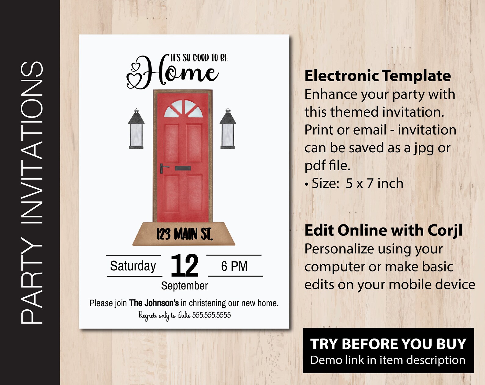 Editable HOUSEWARMING Party Invitation House Party Etsy