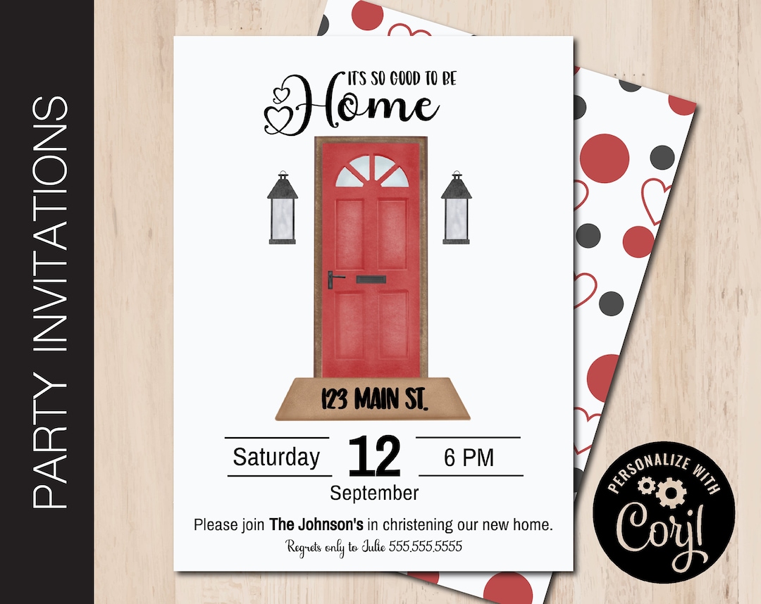 Editable HOUSEWARMING Party Invitation House Party Etsy