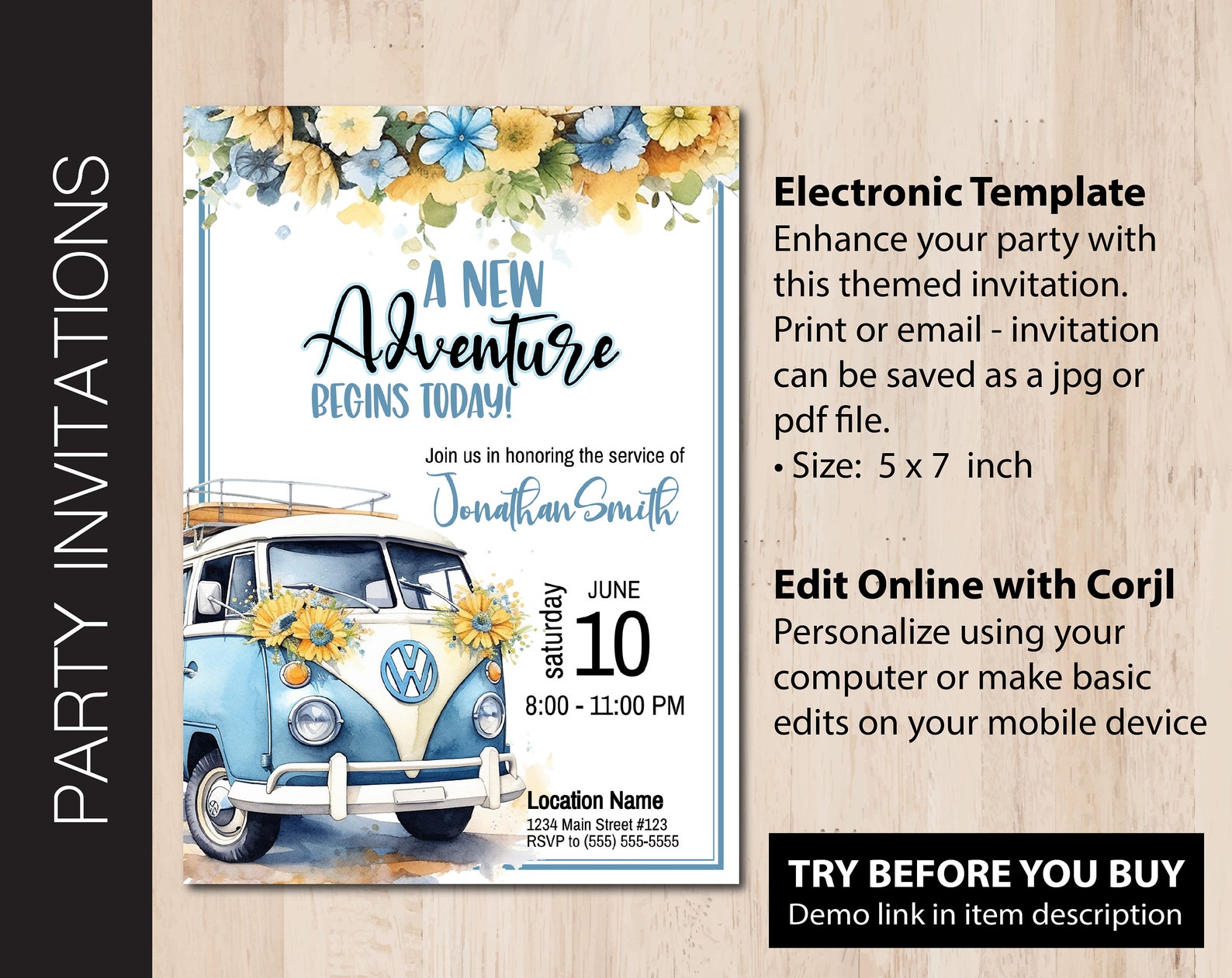 Editable RETIREMENT Party Invitation Retirement Bash Retirement