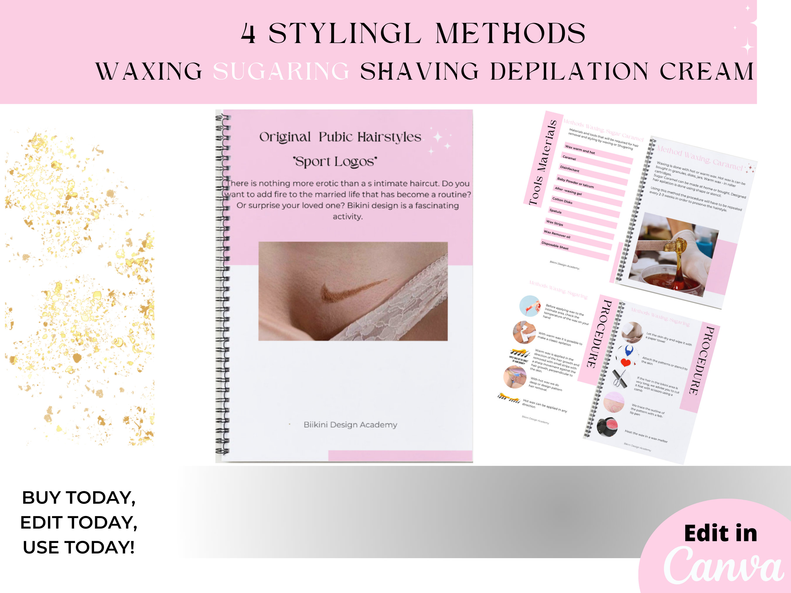 Designer Pubic Hair Pubic Hairstyle Training Manual. Bikini Wax Design Ebook. Waxing