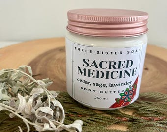 Sacred Medicine Sage, Cedar and Lavender Nourishing Body Butter Metis Owned Business