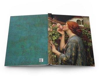 John William Waterhouse Notebook, The Soul of the Rose Journal, Hardcover Art Notebook, Pre Raphaelite Gift, Vintage Floral Writing Journal