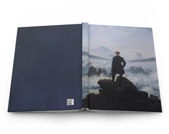 Caspar David Friedrich: Wanderer above the Sea of Fog | Hardcover Notebook | 150 lined pages (75 sheets)