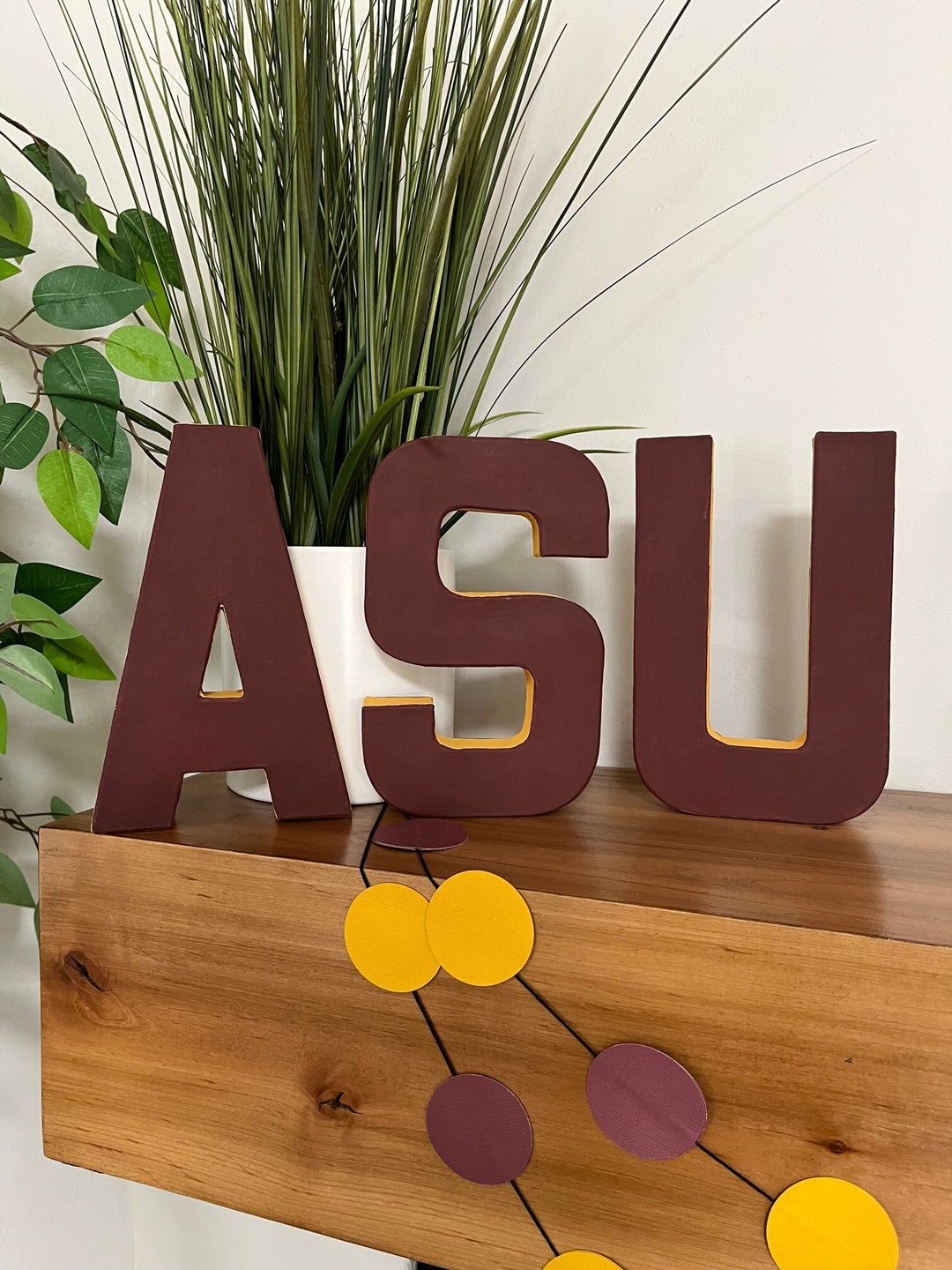ASU Letter Decoration Alumni Graduation Decoration Arizona Etsy