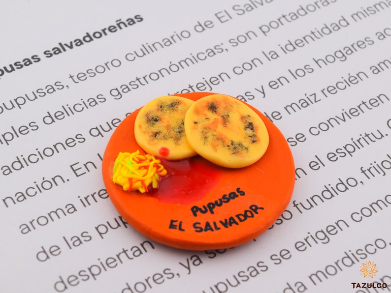 Salvadoran Pupusas Gift From El Salvador Handcrafted Fridge