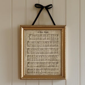 ヴィンテージ「聖なる夜」クリスマスキャロルプリント（デジタルダウンロード）