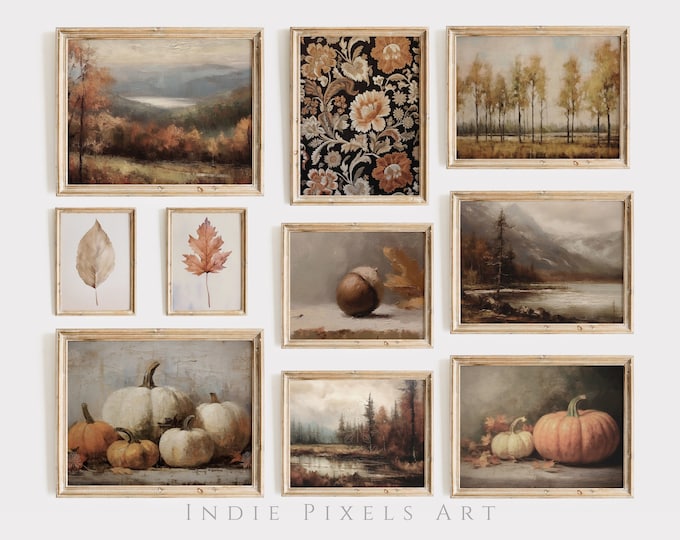 Fall Gallery Wall Prints SET of 10 Digital Download