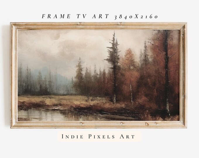 Moody Autumn Landscape 4K TV Art for Samsung Frame TV Fall Farmhouse Decor | Digital Download Art for Samsung Frame TV Instant Download
