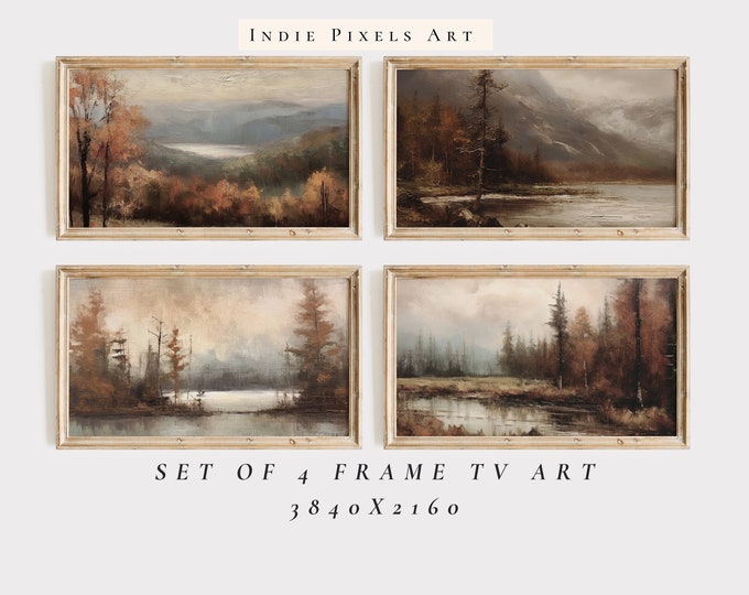 Autumn Landscapes Set TV Art for Samsung Frame TV Rustic Fall Decor  | Digital Download Art for Samsung Frame TV Art Instant Download