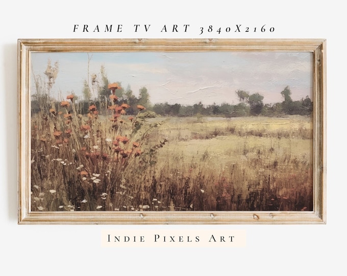 Fall Wildflowers Vintage Frame TV Art, Autumn Art for TV, Wildflower Art, Autumn Aesthetic Decor, Instant Digital Download Frame TV Art