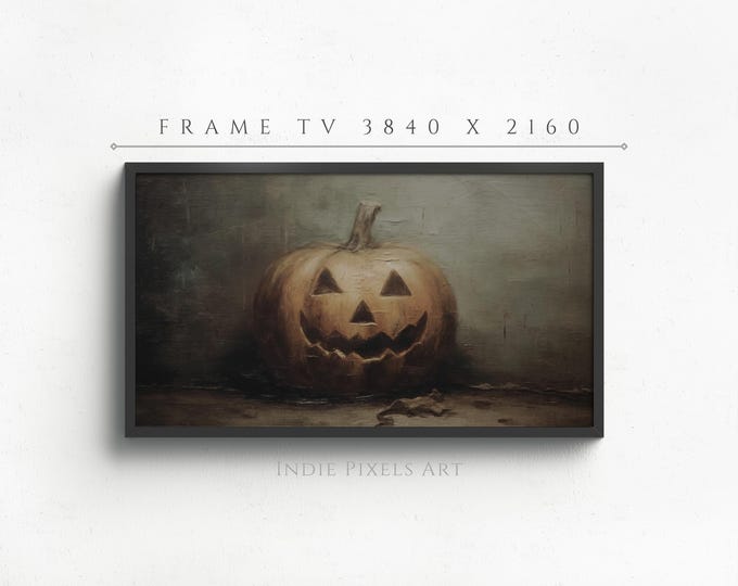 Halloween Art for Samsung Frame TV Jack O Lantern Halloween Decor | Digital Download Halloween Art for Samsung Frame TV Art Instant Download