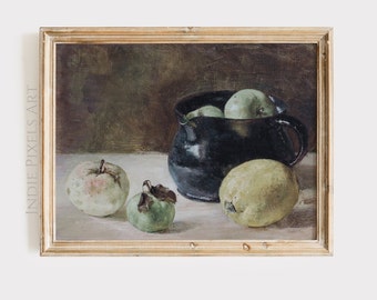 Farmhouse Still Life Painting | Vintage Kitchen Art PRINTABLE