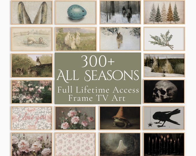 Frame TV Art Set Full Lifetime Access | 300+ Samsung Frame TV Art Set All Seasons Bundle