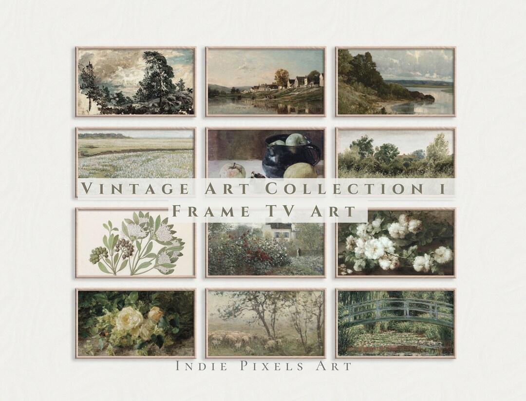 Samsung Frame TV Art Vintage Spring Summer Set of 12 | Vintage Country  Landscapes and Botanical Still Life Paintings for Digital Download - Etsy  ..., image size:1080x823