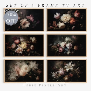 Samsung Frame Artful Moody Floral Paintings Art Bundle for Samsung Frame TV Moody Maximalist Decor | Instant Download Art for Frame TV