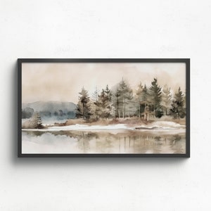 Neutral Warm Winter Landscape 4K TV Art Neutral Winter Decor | Instant Digital Download Art for Samsung Frame TV
