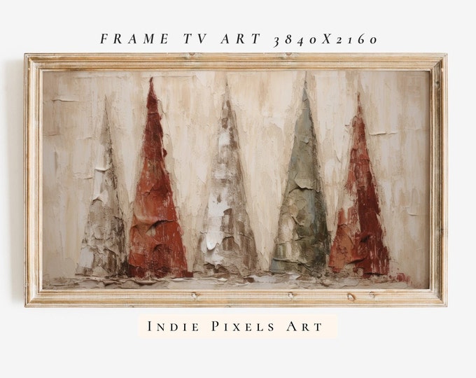 Samsung Frame Art Christmas Trees Samsung Frame TV Art Rustic Farmhouse Christmas Decor | Digital Art for Samsung Frame TV Instant Download