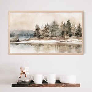 Neutral Warm Winter Landscape 4K TV Art Neutral Winter Decor | Instant Digital Download Art for Samsung Frame TV