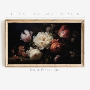 Frame TV Art Moody Artful Floral Painting Maximalist Decor | Instant Digital Download Art for Samsung Frame TV