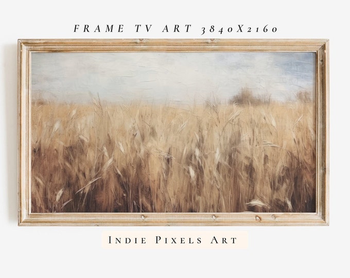 Samsung Frame TV Country Wheat Field 4K TV Art for Farmhouse Decor | Digital Download Art for Samsung Frame TV Instant Download