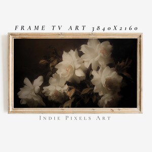 Dark Moody Flowers Art for Samsung Frame TV Dark Maximalist Moodie Decor | Instant Digital Download Art for Samsung Frame TV Art