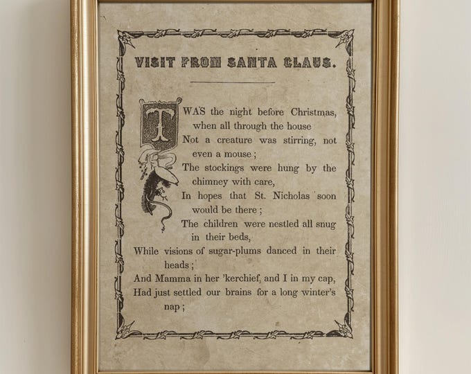 Christmas Prints 'Twas the Night Before Christmas Downloadable Art