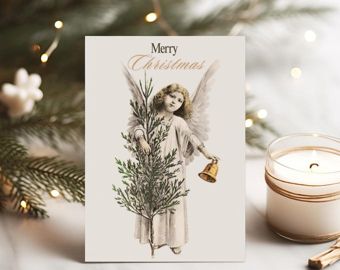 Christmas Card Printable Fine Art Angel