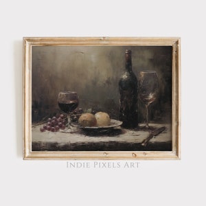 Moody Art for Kitchen Still Life Print Rustic French Dining Room Wall Decor for Kitchen Dining Room
