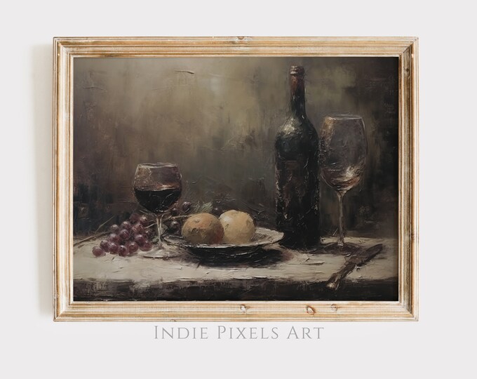 Moody Art for Kitchen Still Life Print Rustic French Dining Room Wall Decor for Kitchen Dining Room