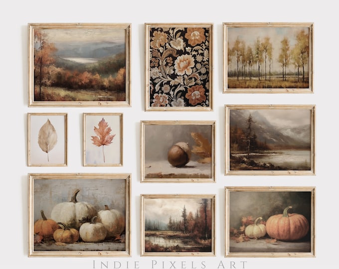 Fall Gallery Wall Prints SET of 10 Digital Download