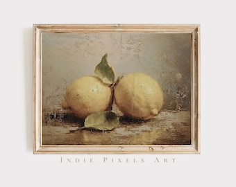 Landelijke keuken fruit print citroenen schilderij fruit stilleven schilderij fruit afdrukbare muur kunst rustieke stilleven muur print voor eetkamer