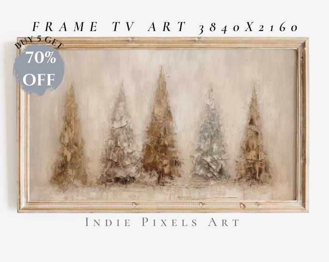 Christmas Samsung Frame TV Art, Winter Samsung Frame TV Art, Farmhouse Christmas, Christmas Tree Art for TV, Digital Download, Holiday Decor