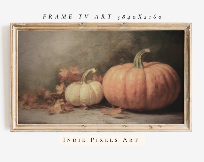 Fall Art for Frame TV Fall Pumpkins Painting Antique Pumpkins | Digital Download Art for Samsung Frame TV Instant Download
