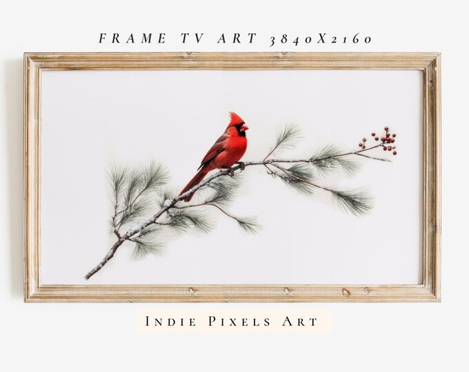 Frame TV Art Christmas Cardinal Art for Samsung Frame TV Art | Digital Download Art for Samsung Frame TV Instant Download