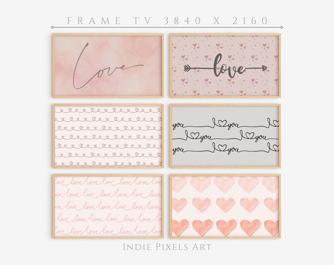 Frame TV Art Simple Valentines Day Art for Samsung Frame TV | Soft Pink Minimalist Neutral French Art for Valentines Party Instant Download