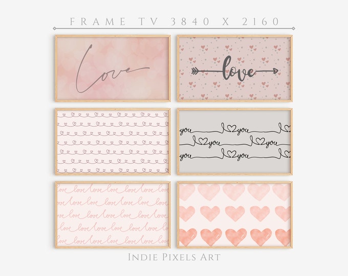 Valentines Day Frame TV Art Simple Pink Art for Samsung Frame TV | Minimalist Coquette French Art for Valentines Party Instant Download