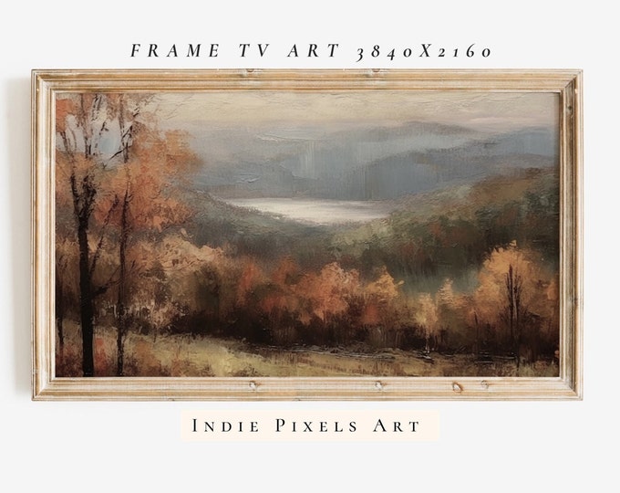 Rustic Fall Landscape 4K TV Art for Samsung Frame TV Farmhouse Decor | Digital Download Art for Samsung Frame TV Instant Download