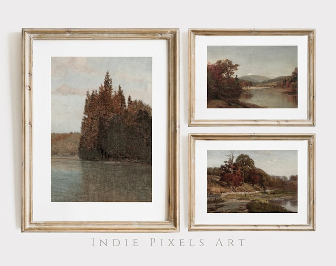 Fall Gallery Wall Landscape Prints SET of 3 Digital Download