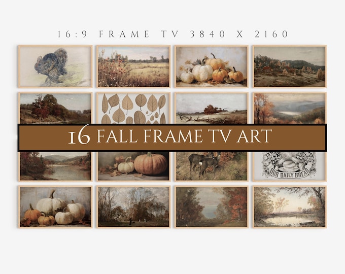 Rustic Fall Pumpkins 4K TV Art Set for Samsung Frame TV Farmhouse Fall Decor| Digital Download Art for Samsung Frame TV Art Instant Download