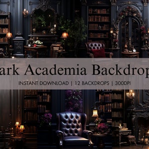 Digital Dark Academia Backdrops, Library Maternity Backdrop Overlays, Wedding Studio Backgrounds, Portrait Photo Overlays for Photoshop