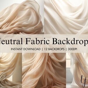 Digital Neutral Flowy Fabric Backdrops, Silk Maternity Backdrop Overlays, Wedding Studio Backgrounds, Portrait Photo Overlays for Photoshop