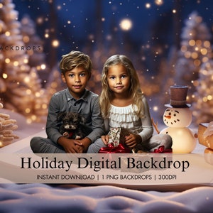 Winter Fairytale Book Digital Backdrop, Christmas Fantasy Digital Background, Holiday Composite Photography, Holiday Overlay Template