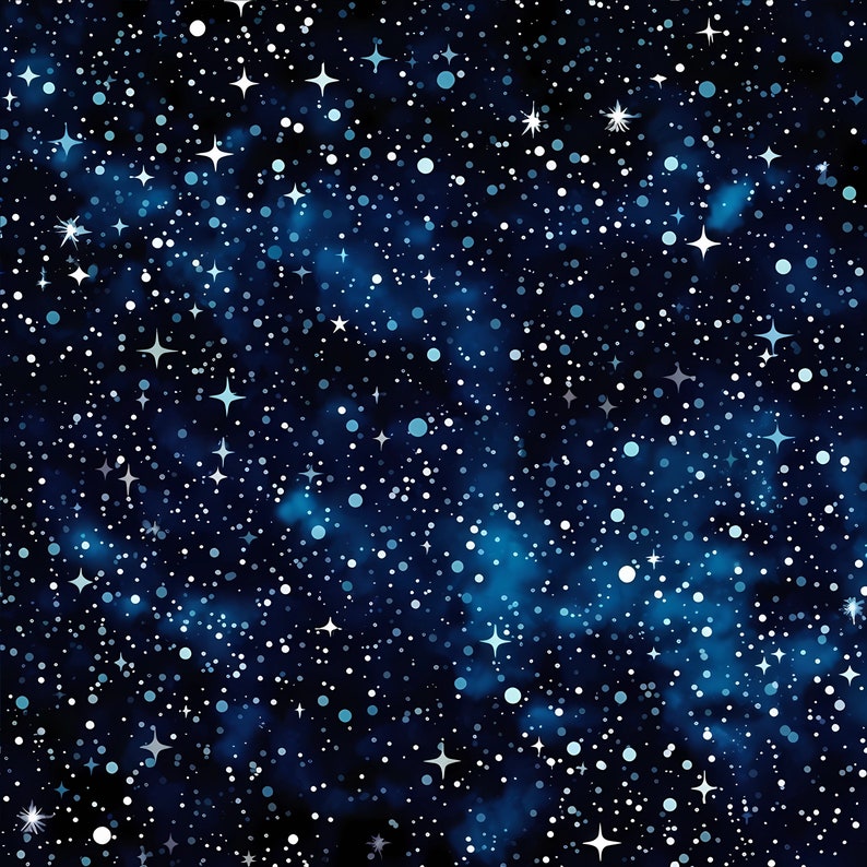 Starry Night Sky Digital Paper, Celestial Scrapbooking, 10 Pack ...