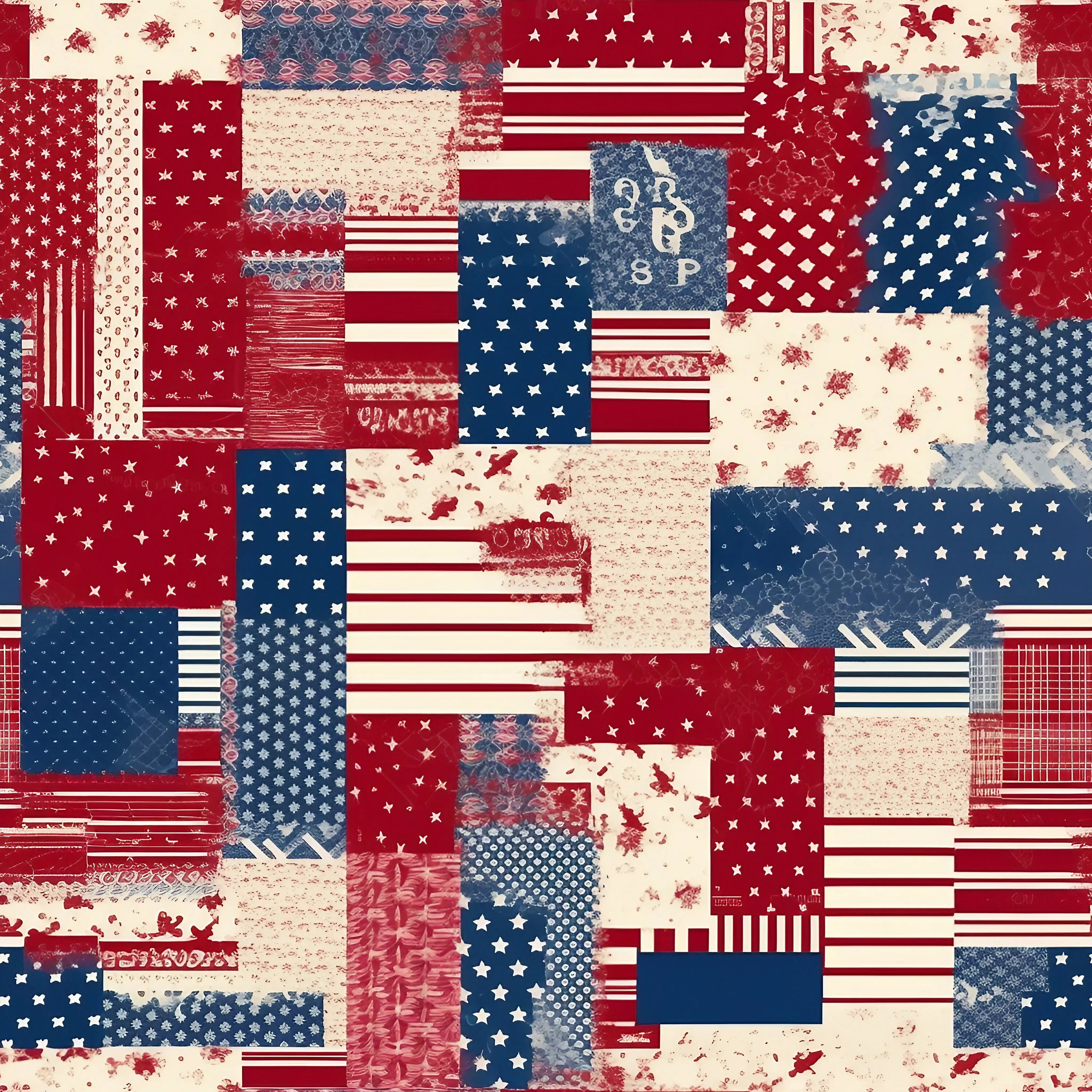 Memorial Design Pattern Memorial Day Patterns, 16 Pack of Patriotic Design, American Flag ...