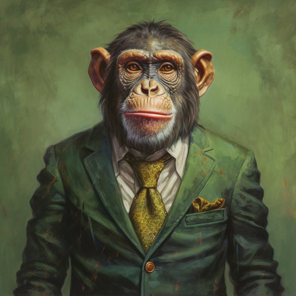 Professor Monkey in Green Suit