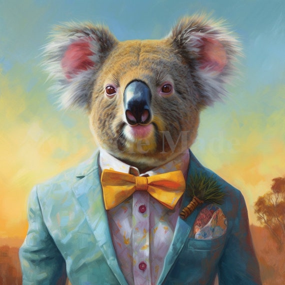 Colorful Koala in Suit