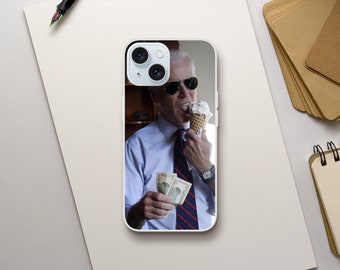 Phone Case - Joe with ice cream, Joe Biden phone case, ice cream phone case, funny phone case, case for samsung and iphone