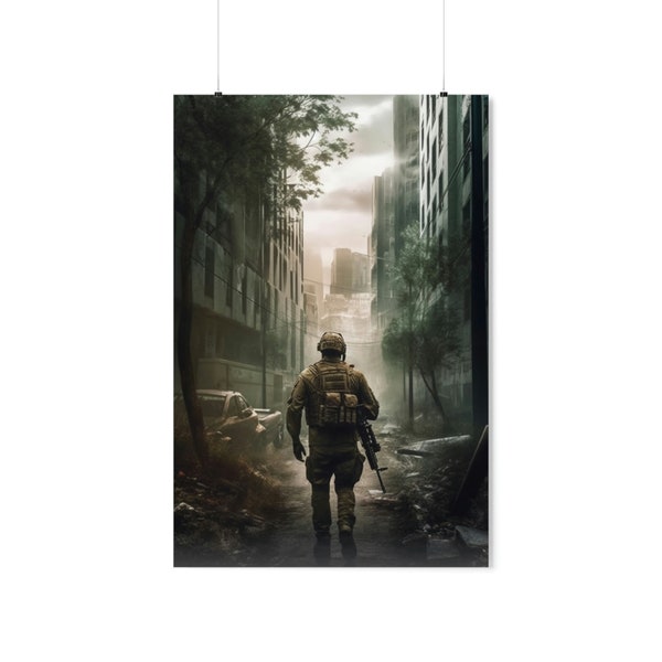 De stad overleven: een ontsnapping uit Tarkov geïnspireerde poster