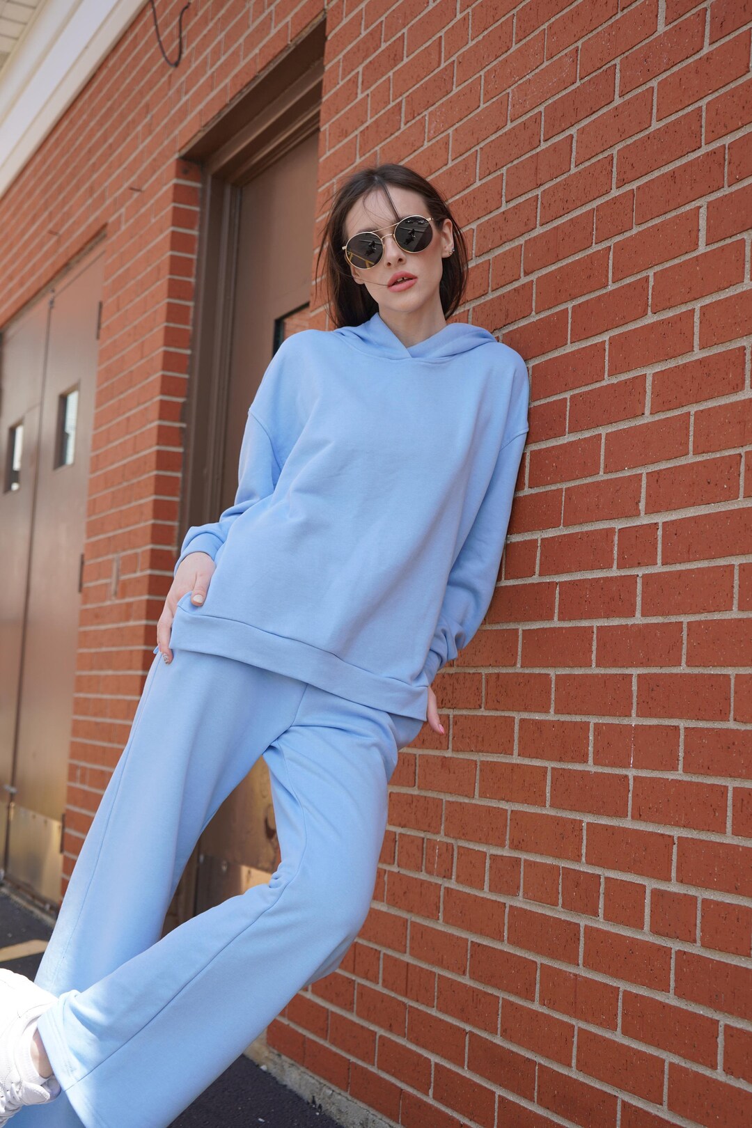 Lounge Around 3 Piece Hoodie Set(Blue)
