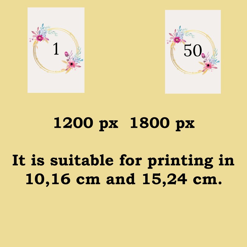 Printable Table Numbers ,minimalist Wedding Table Numbers Template